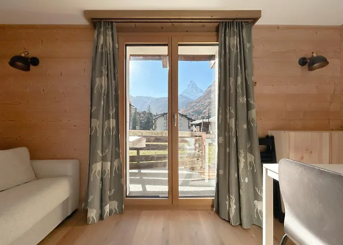 Flat With Magnificent Views Of The Matterhorn شقة